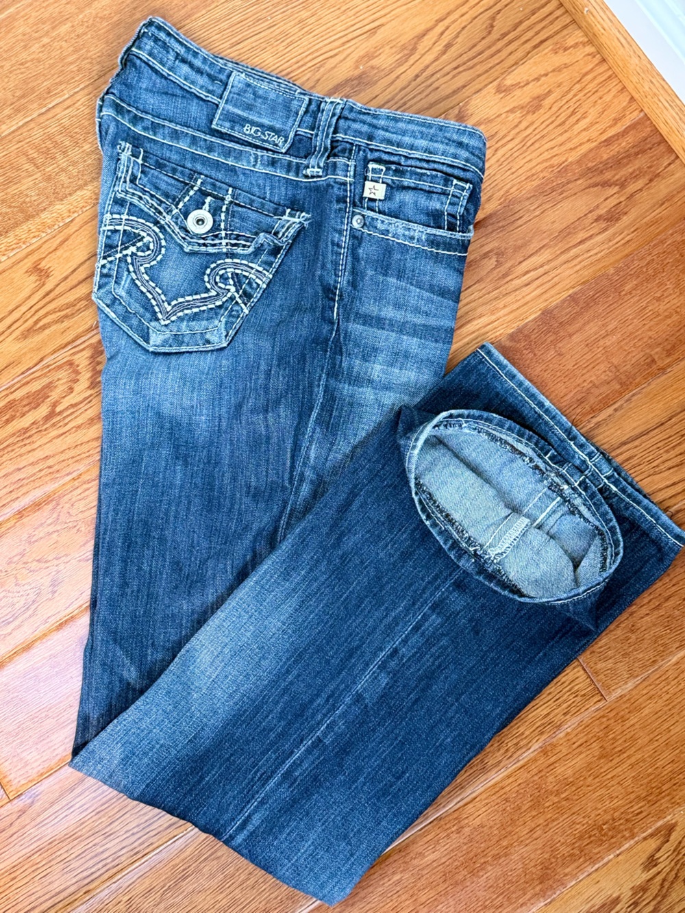 Big Star Womens Remy Low Rise Bootcut Jeans Professional Altered Length 34–>31”
